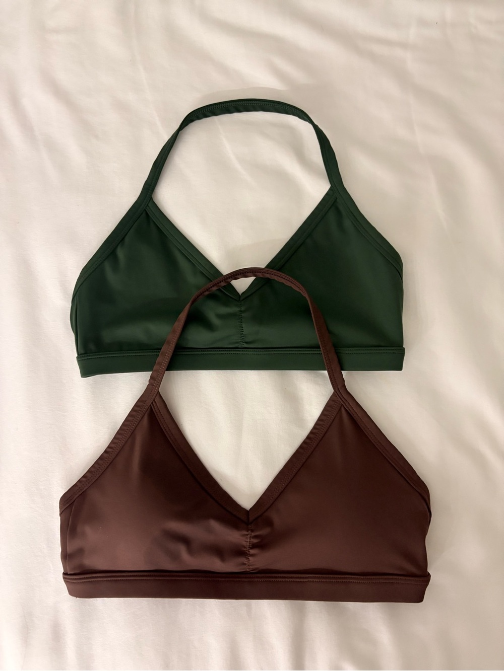 Keep That Pump Halters Forest Green & Chocolate Brown